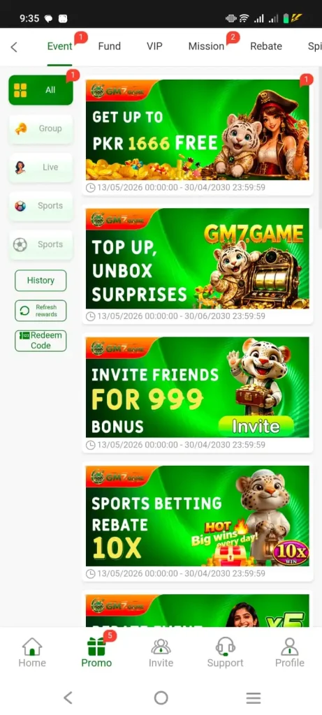 gm7 game app offers