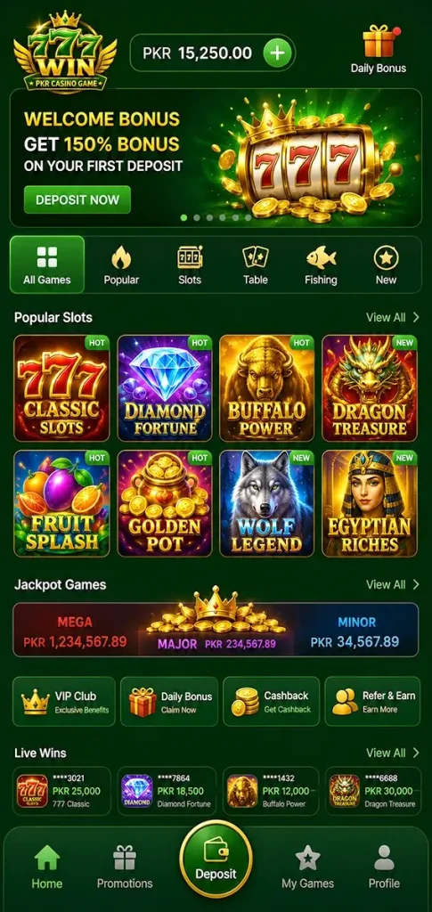 777 Win PKR Games on App
