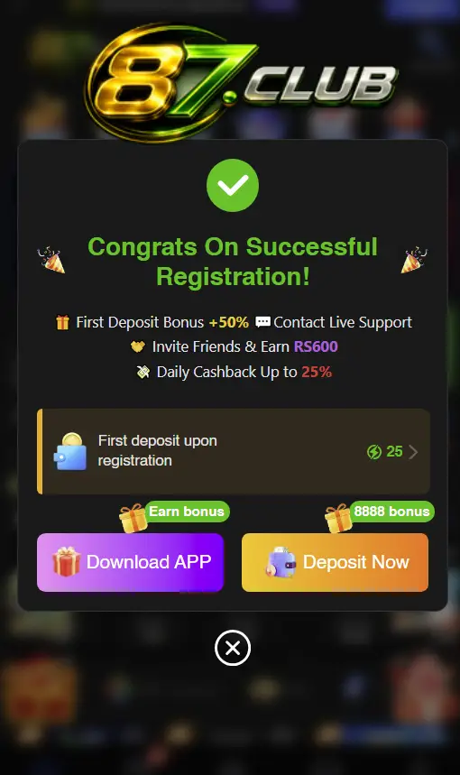 Download App 87 Club Game