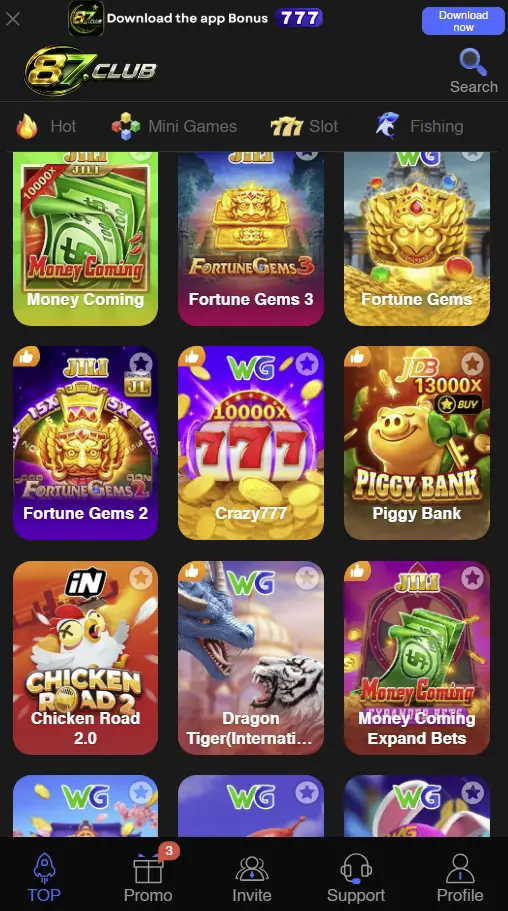 Games on 87 Club
